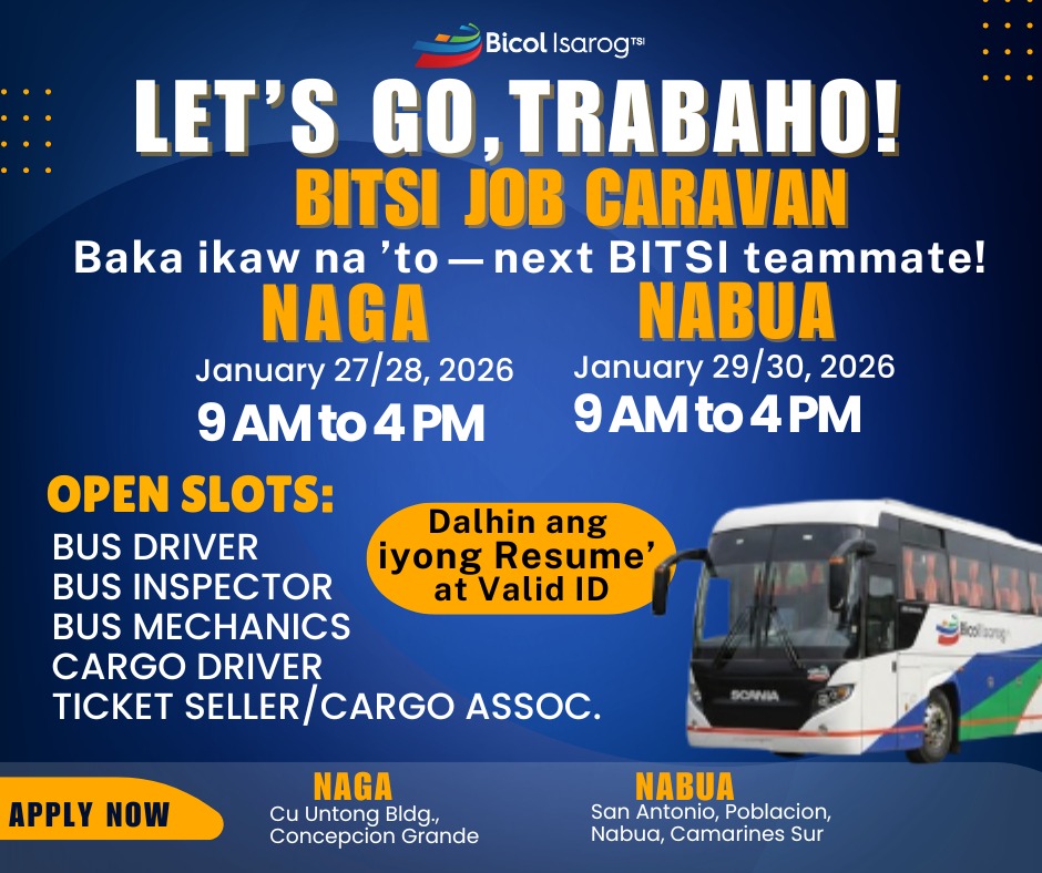 Bicol Isarog TSI HIRING!!!